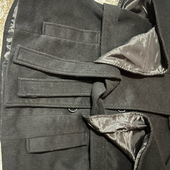 Calvin Klein Black Wool Cape - Picture 7 of 9